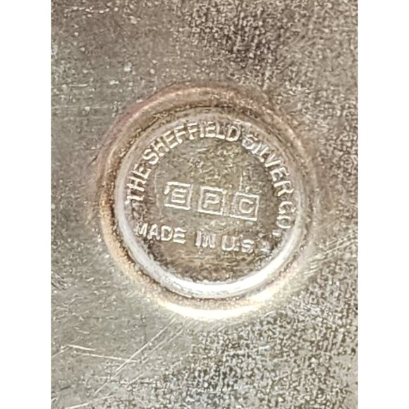 Pair‎ Of Sheffield Silver Co. EPC Candle Holders Vintage Tarnished - Picture 4 of 9